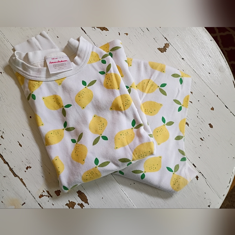 Hanna Andersson Kids Pajamas - Lemon - Size 140
